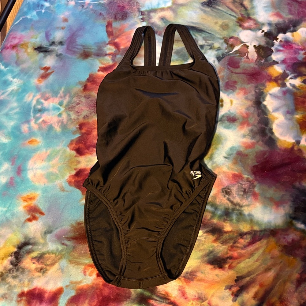 NWT Speedo Classic Black Women’s One Piece Swimsuit